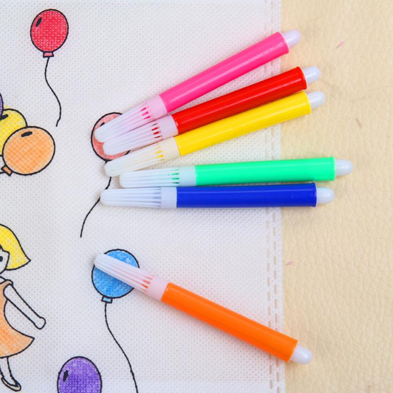 6/12/18/24Packs Graffiti Pen Painting Water Pens 6pcs/pack Rainbow Colored Stationery School Artclass Goody Bag Filling Gift ZYF