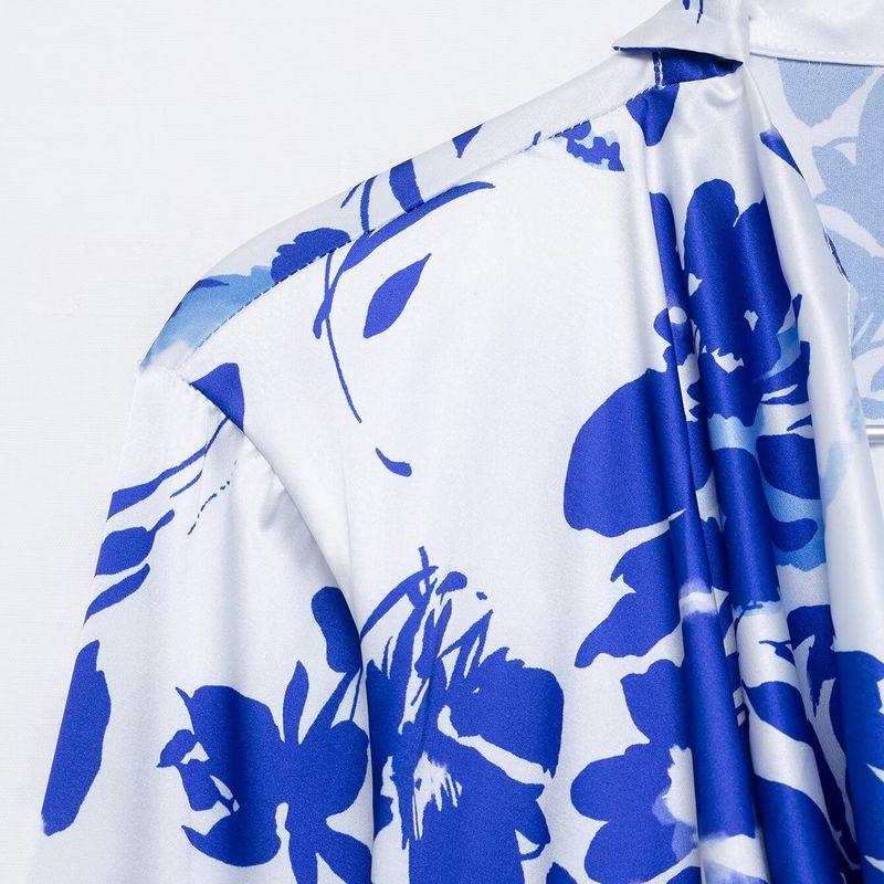 Jnleaog Spring New Arrival Women's Clothing Fashion Style French Fashion Design Draped Collar Print Tops 8261386