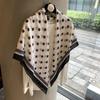 Vintage Polka Dot Printed Light And Thin Scarf Cotton Feel Square Scarf Sunshade Shawl Headscarf Belt Scarf Silk Scarf