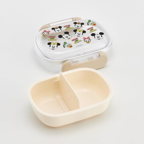 Skater Children's Lunch Box, Small Size, 1 Tier, 270ml, Fluffy Dome Shape, Disney Mickey Mouse & Friends Cooking, Antibacterial Treatment, For Childre
