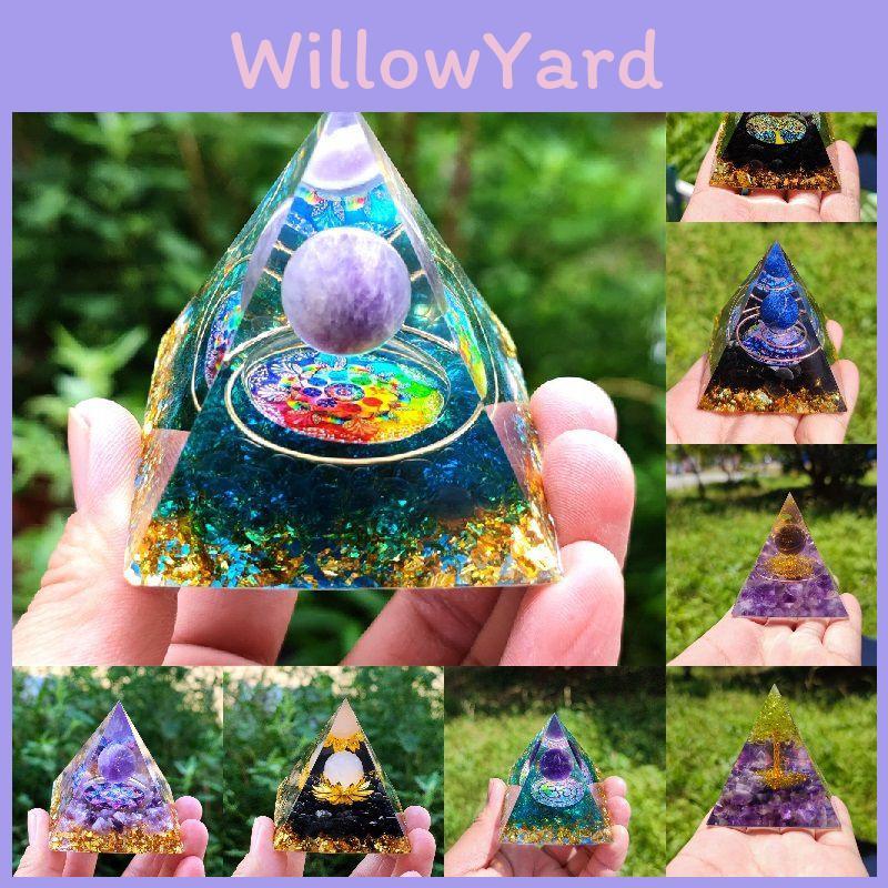 Amethyst Pyramid Crystal Healing Orgonite Chakra Energy Home Decor With Unique Handmade Design