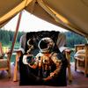 1pc Astronaut Space Flannel Blanket, Comfortable and Warm Blanket, for Camping Sofa Bed and Couch Office012