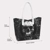 Gothic Skull Pattern Tote Bag Cool Dark Style Shoulder Bag for Daily Use