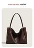 Trendy British-Style PU Leather Tote: Large Capacity, Versatile Commuter Shoulder Bag