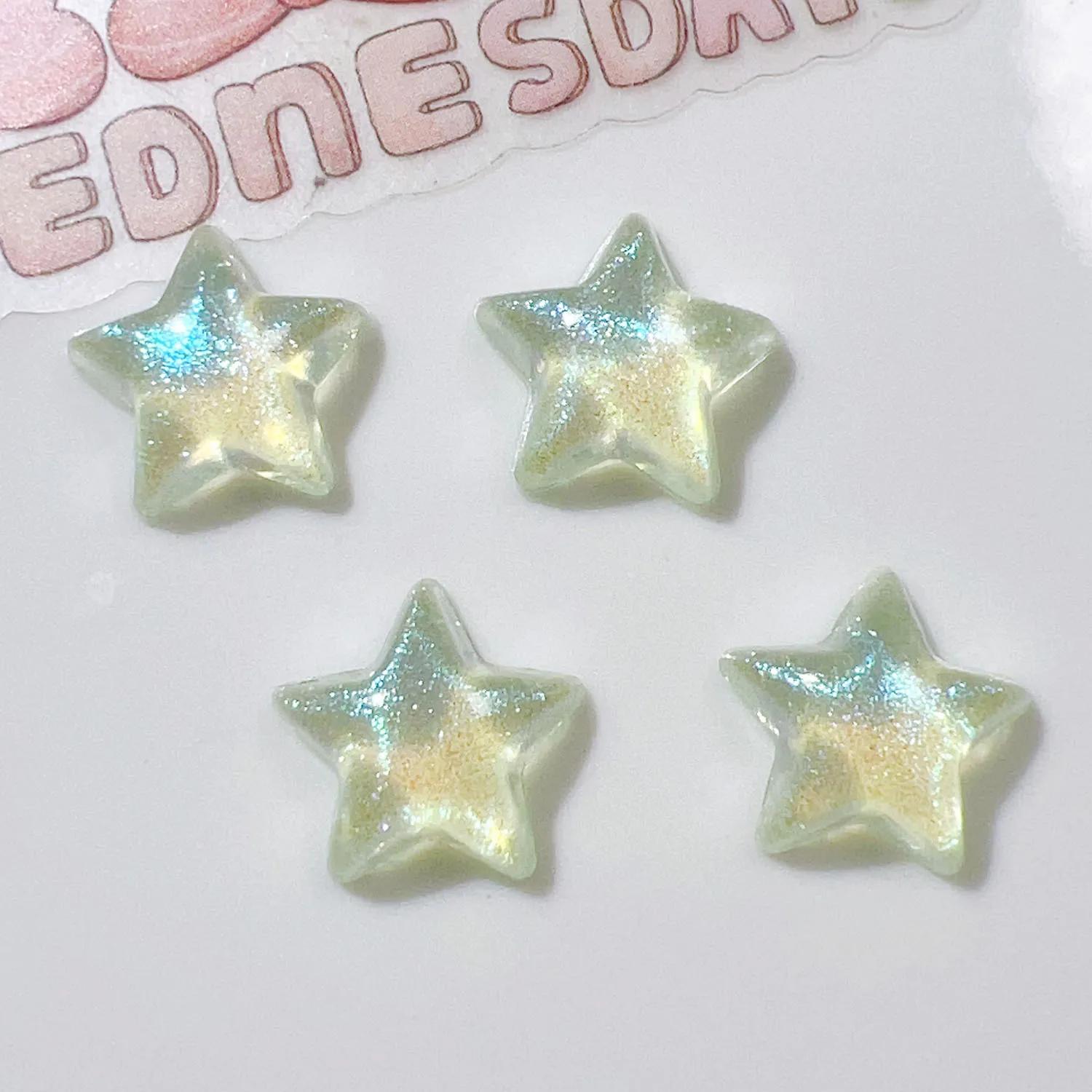 

10 шт. эстетическая мечта блестящие звезды смола милый декор аксессуары для крем гель мобильный телефон чехол DIY самодельные шпильки серьги