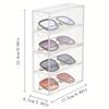 4 Schichten Aufbewahrungsbox für Brillen Acryl Organizer Kosmetik Make-up Organizer Aufbewahrungsschubladen Stifteköcher Stapelbarer Displayhalter