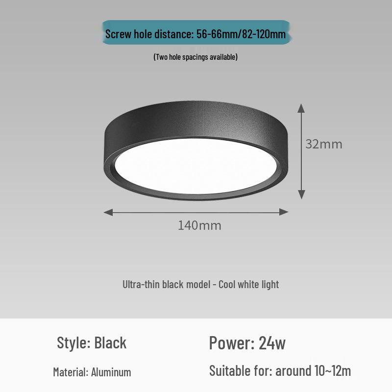 Round Surface-Mounted LED Ceiling Light for Living Room, Bedroom, Entrance, Corridor, Aisle, Home Spotlight