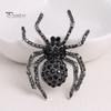 Pavoučí brož Lesklý kamínkový dekor Realistický tvar pavouka Oblečení Dekorace límce Antikorozní slitina Lehké oblečení Šperky Dárek pro dámu