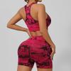 Tie-Dye Yoga Set: Beautiful Back Sports Bra & High-Waist Peach Lift Leggings
