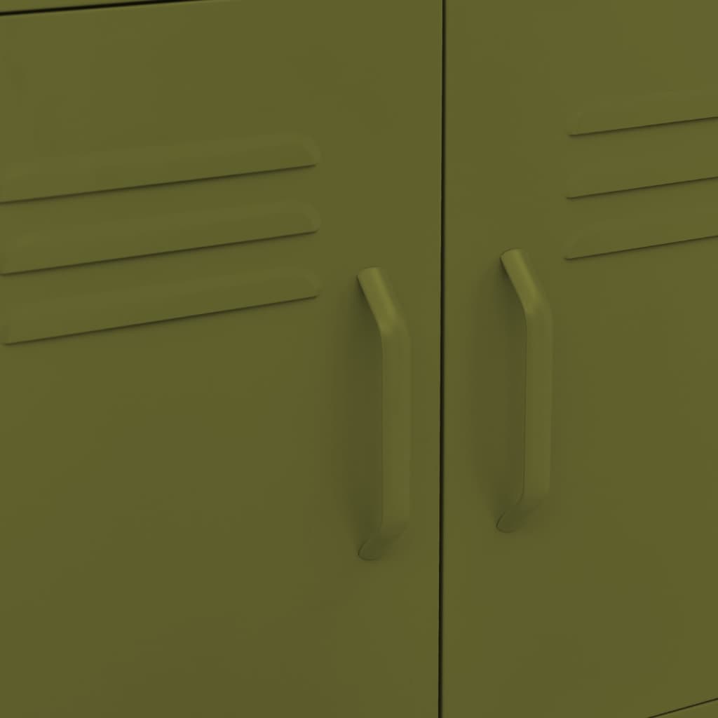Storage Cabinet Olive Green 60 x 35 x 56 cm Steel