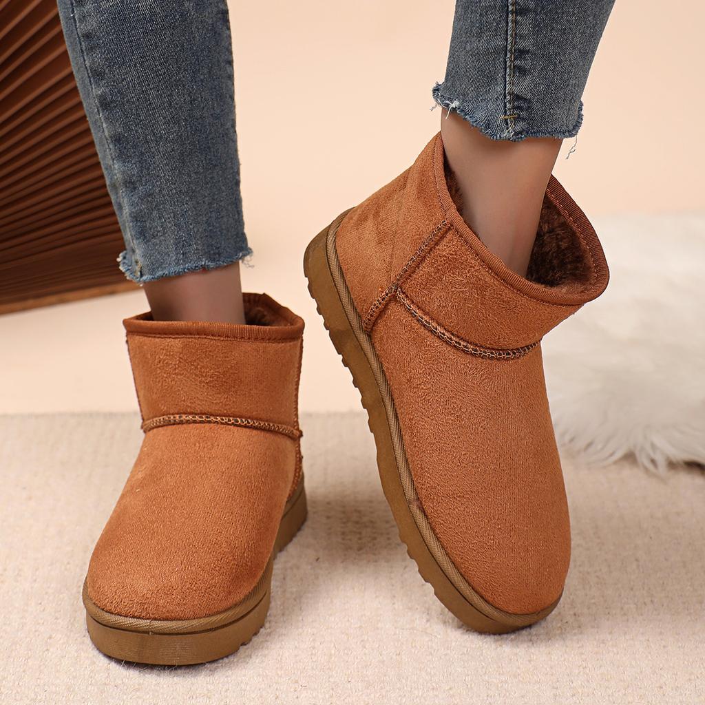 Fashionable New Sexy Anti Slip Warm and Comfortable Snow Boots for Women's Winter Round Toe and Plush Work and Leisure Boots