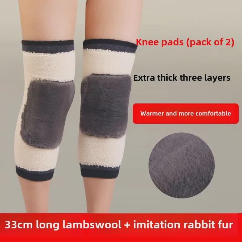 "Thick Velvet Knee Pads for Warmth & Protection – Unisex, Ideal for Elderly, Autumn & Winter Cycling"