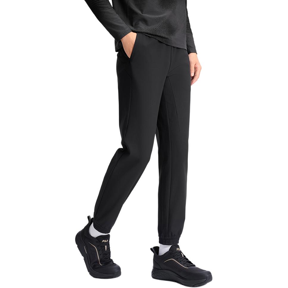 FILA Simple Comfortable Versatile Knitted Casual Pants Men bottoms Deep-Black A11M511810FBK