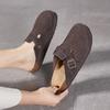 Genuine Leather Cork Soles Flat Bottom Cowhide Fishing Boken Shoes Casual Flip-flops