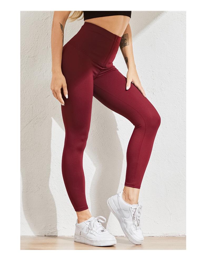 European & American High-Waisted Double-Breasted Yoga Pants - Velvet-Added, Thickened, Waist-Cinching, Hip-Lifting, Elastic Fit for Women.
