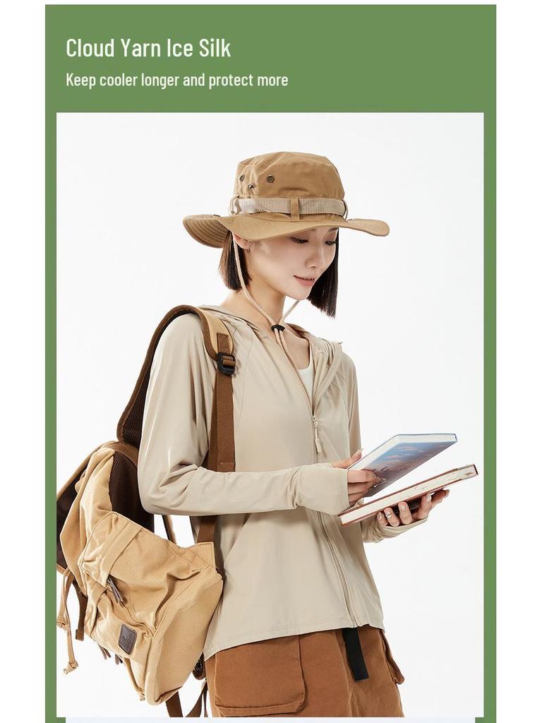 Damska kurtka letnia z czarnym rondem UPF50+ chroniąca przed słońcem