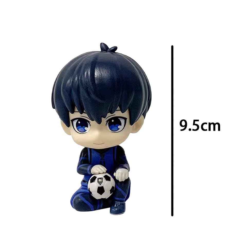Blue Lock Kawaii Nagi Yisagi Isagi Yoichi Sedící Akční Figurka Panenka Stolní Model Anime Periferie Kreativní Dárek k Narozeninám Hračka