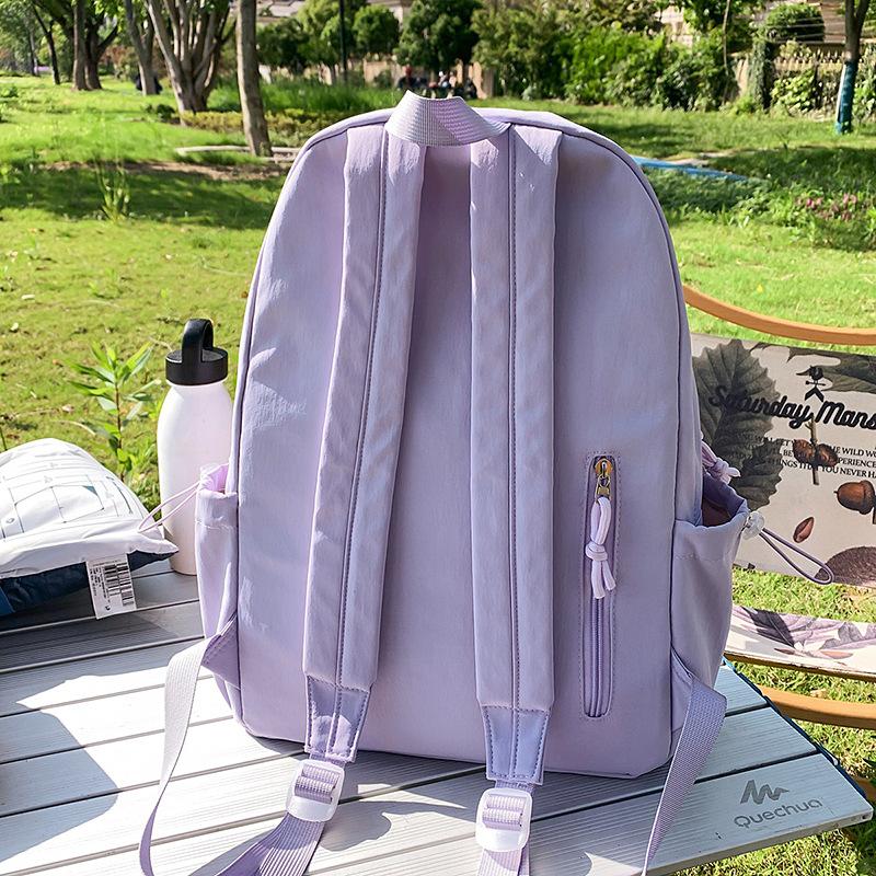 Backpack New large-capacity backpack Junior high school student high-value schoolbag Anti-theft simple student schoolbag