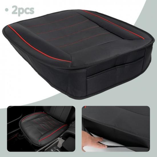 Universal Car Front Seat Cover PU Leather Bottom Cushion Anti-slip Pad Protector