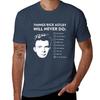 Maglietta 'Cose che Rick Astley non farà mai' abbigliamento estetico divertente top magliette da uomo in cotone