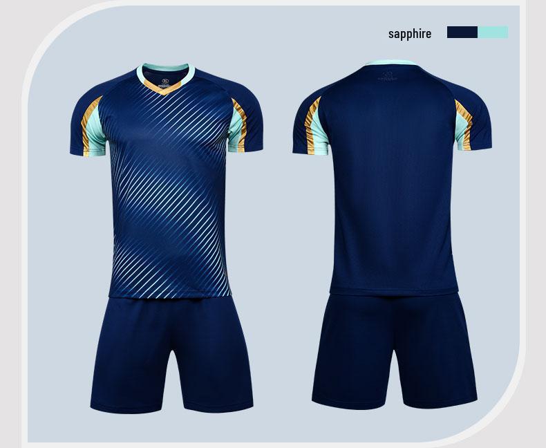 Unisex bedruckter Fußballteam-Trainingsanzug - für Erwachsene & Kinder, kurzärmelig, atmungsaktives Material