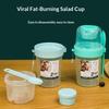 Salad Cup Mason Cup Portable for Going Out Fruits and Vegetables Light Meals with Fork Lid Yogurt Cup Simple Meal Slimming Cup