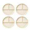 Portion Control Divided Plates for Adults Kids PP Plastic Reusable Food Plate with Dividers Microwave Dishwasher Safe Tableware