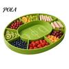 Snack Platter Football Field Tray, with Multiple Partitions, Durable PETG Party Kids Holder Supply for Watch Parties And Game Day Snacks Tray