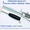 2 Pieces Valve Core Torque Tool, Avoid TPMS Damage, Valve Core Removal And Tallation Tool, Helps Guard Agat Over Or Under Torquing,Black, Silver