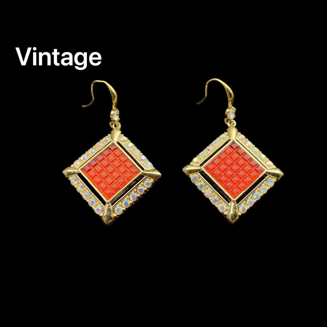 

Vintage medieval elegant court style Rhine gemstone set with real gold electroplated square crystal HD necklace Accessories