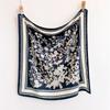New Korean Version Oblique Silk Pattern Large Square Scarf 91 Fashionable Versatile Printing Imitation Silk Dust-proof Shawl Headscarf Women