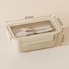 Microwave-Safe Bento Box With Leakproof Lid Dual Compartment Office Lunch Student Meal Prep Travel