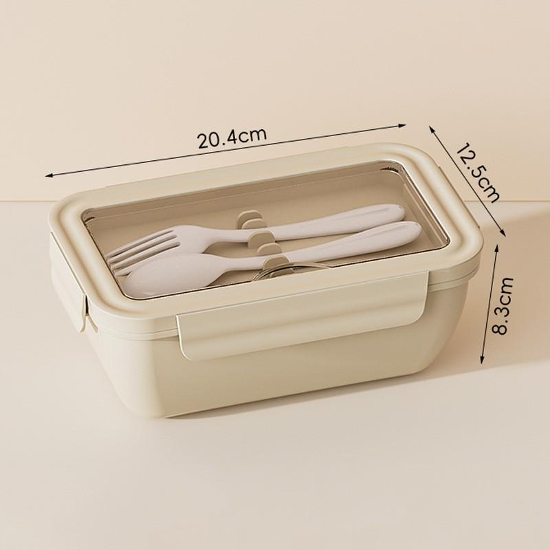 Microwave-Safe Bento Box With Leakproof Lid Dual Compartment Office Lunch Student Meal Prep Travel