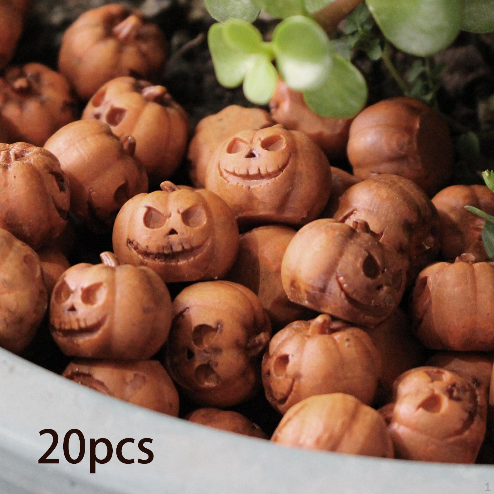 

20 штук Статуэтка тыквы на Хэллоуин из смолы, коллекционный подарок, скульптура для шкафа оранжевый