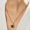 New Light Luxury Precious Gemstone Natural Garnet Ring Earrings Pendant Necklace Set Women's Anniversary Gift