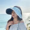 Summer Sun Visors Hat Women Visors Hat Women SunHat With Ponytail Hole Foldable