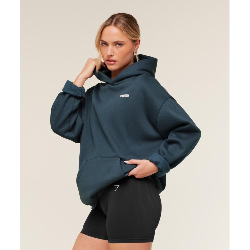 Gymshark Cosy Luxe Hoodie Gs Stealth Blue B5b5o Ud6s