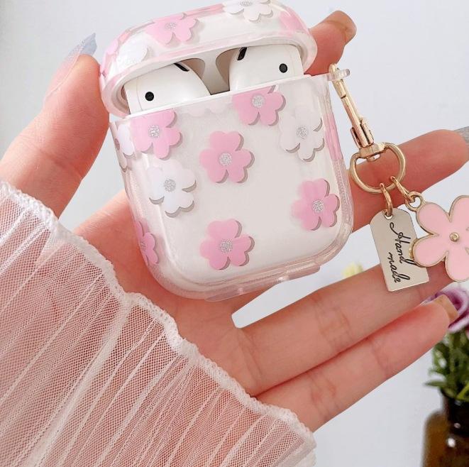 Transparent Glitter for AirPods Pro Protective Case 1 Soft New Apple 1 Generation Standing Earphone Case