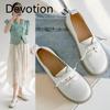 A Woman Wearing A Pair of Soft-soled and Soft-top Single Shoes, Flat, Breathable and Versatile Casual Shoes Devotion