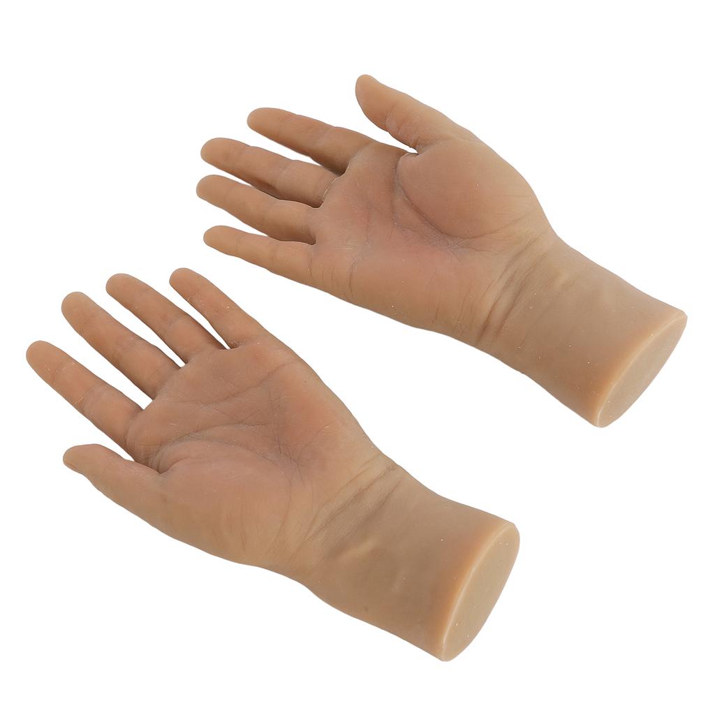 1 Pair Tattoo Practice Hand Reusable Versatile Fake Skin Hand Model for Beginners for Tattoo Training Education