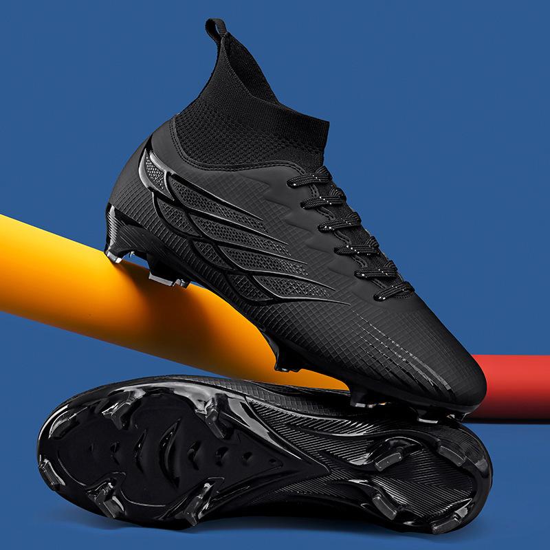 High top football shoes spike football shoes TF broken nail training shoes football men's