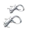 1 Stück G23 Titan Kristall Nasenschraube Stecker Ring Zirkon Ohr Helix Piercing Mischfarbe Nasenring Krappen CZ Nasenschmuck