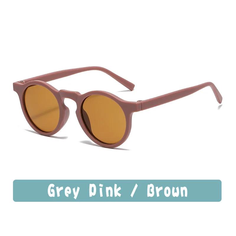 Vintage Round Outdoor Sun Protection Sunglasses Baby Girls Acrylic Uv400 Sunglasses Kids Eyeglasses New Fashion Children Glasses