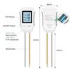 Yieryi Soil PH Meter LCD Digital PH Moisture Temp Tester Dual Needle Acidity Detector for Hydroponics Potted Plants Garden Farm