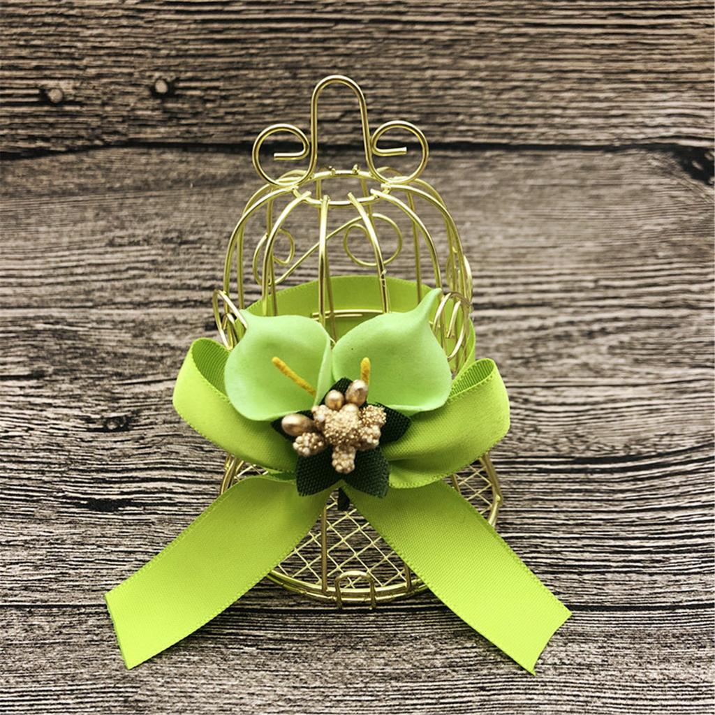 Set of 6 Hollow Iron Birdcage Candy Box Elegant Iron Craft Durable Suitable Storage Gift Box for Organizing Small Items