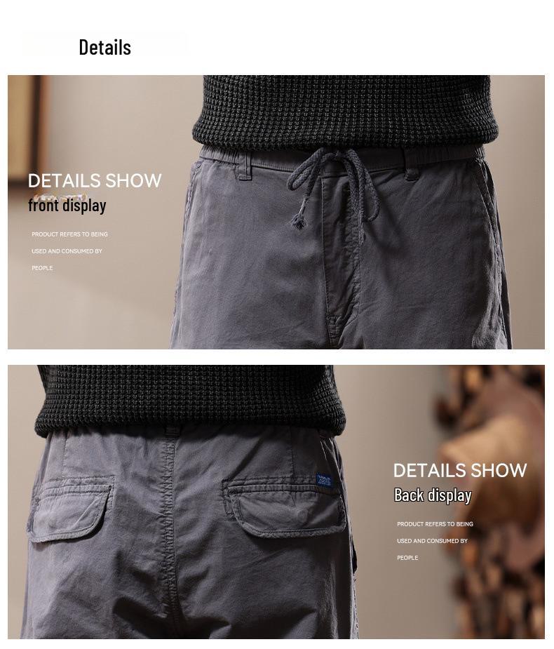 Retro Casual Loose Cuff Pants - Men’s Fashionable, All-Match Overalls