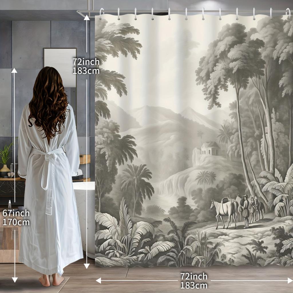 Tropical Oasis Shower Curtain - Exotic Bath Decor, Perfect for Those Who Love Nature-Inspired and Serene Designs