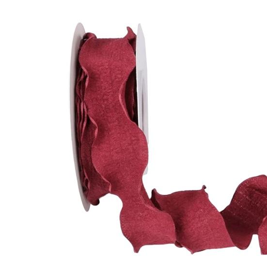 1 Roll 900x2.5CM Ruffle Edge Ribbon DIY Sewing Flower Bridal Bouquets Christmas Gift Box Wrapping Decorative Ribbon Solid Polyester Pleated