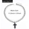 Kreuzanhänger Dunkle Halskette Persönlichkeit Punk Diamant Mehrlagige Kombinationskette Schlüsselbeinkette