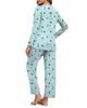 Women's Long Sleeve Pajama Set: 2-Piece with Pockets, Casual Homewear - Long Pants